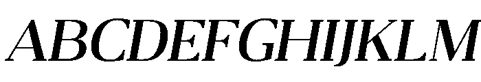 Belvoria Serif Slanted Font UPPERCASE