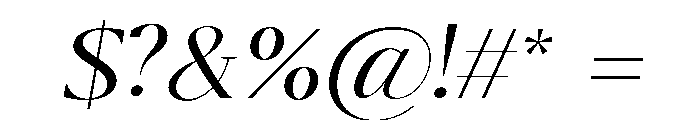 Belvoria Serif Thin Slanted Font OTHER CHARS