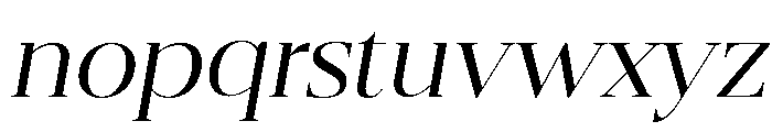 Belvoria Serif Thin Slanted Font LOWERCASE