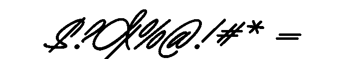 Bendor Signature One Mono Font OTHER CHARS