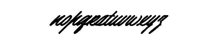 Bendor Signature One Mono Font LOWERCASE