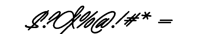 Bendor Signature Two Mono Font OTHER CHARS