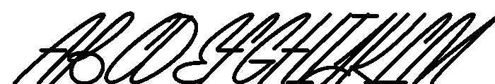 Bendor Signature Two Mono Font UPPERCASE