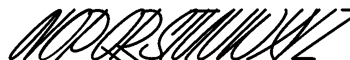 Bendor Signature Two Mono Font UPPERCASE