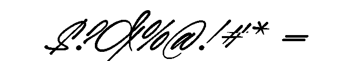 Bendor Signature Two Font OTHER CHARS
