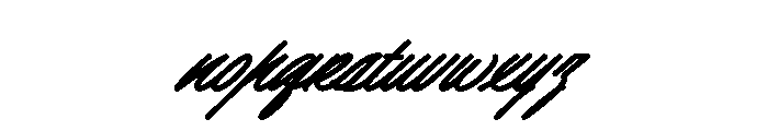 BendorSignatureOneMono Font LOWERCASE