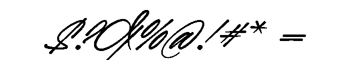 BendorSignatureTwo Font OTHER CHARS