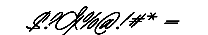 BendorSignatureTwoMono Font OTHER CHARS