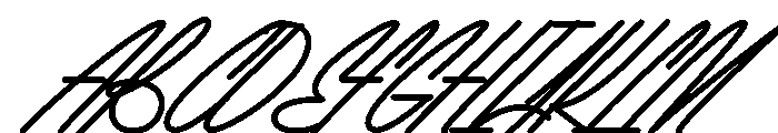 BendorSignatureTwoMono Font UPPERCASE