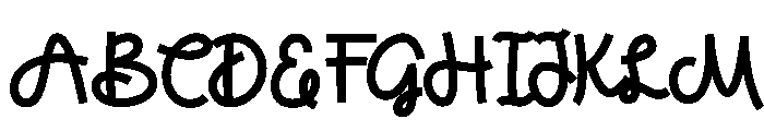 BendyGhost Font UPPERCASE
