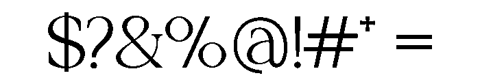Benedra Regular Font OTHER CHARS
