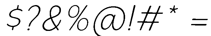 Bener Rounded ExtLt Ita Font OTHER CHARS
