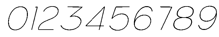 Bener Rounded Thin Italic Font OTHER CHARS
