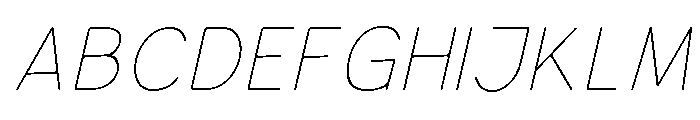 Bener Rounded Thin Italic Font UPPERCASE