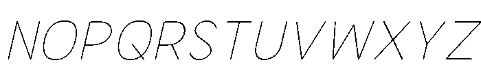 Bener Rounded Thin Italic Font UPPERCASE