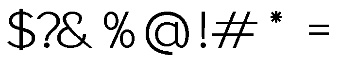 Benomore Regular Font OTHER CHARS