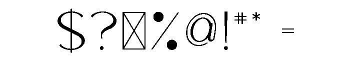Bereft Regular Font OTHER CHARS