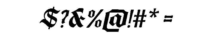 Bergham BlackItalic Font OTHER CHARS