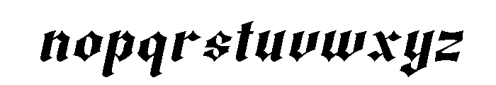 Bergham BlackItalic Font LOWERCASE