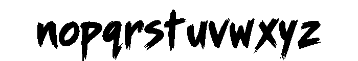 Berson Brush Font LOWERCASE