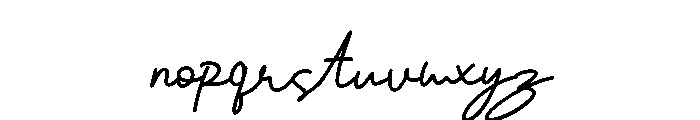 Bertiland Signature Font LOWERCASE
