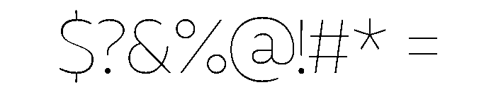 Besought Thin Font OTHER CHARS
