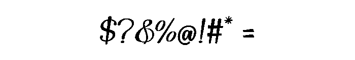BetterCalm-Regular Font OTHER CHARS