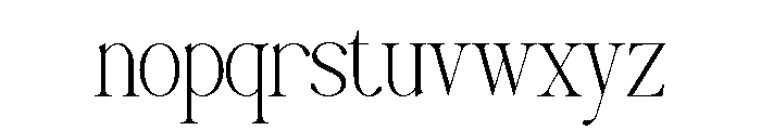 Bevaloire-Regular Font LOWERCASE