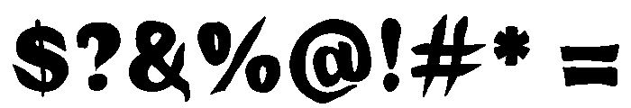 Beware Horror Font OTHER CHARS