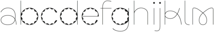 BECOME display Thin otf (100) Font LOWERCASE