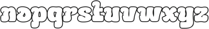 BEKURI Outline otf (400) Font LOWERCASE