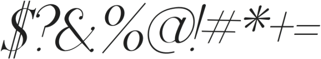 BELLE QUEST ITALIC otf (400) Font OTHER CHARS