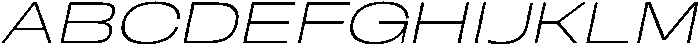 BERIER Thin Oblique otf (100) Font UPPERCASE