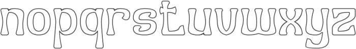 BEST OF LUCK-Hollow otf (400) Font LOWERCASE