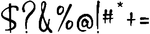 Be Yourself Always otf (400) Font OTHER CHARS