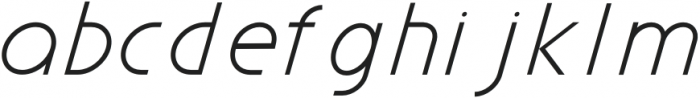 Beam Italic Regular otf (400) Font LOWERCASE