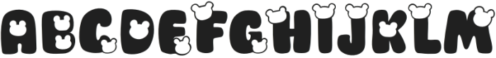 Bear bear Regular otf (400) Font UPPERCASE