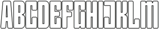 Beardman Outline Regular ttf (400) Font UPPERCASE