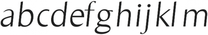 Bearings Light Italic otf (300) Font LOWERCASE