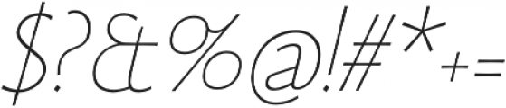 Beatrix Antiqua Thin Italic otf (100) Font OTHER CHARS