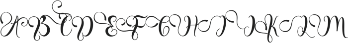 Beautiful Agatha otf (400) Font UPPERCASE