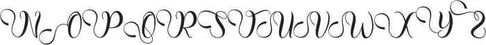 Beautiful Agatha otf (400) Font UPPERCASE