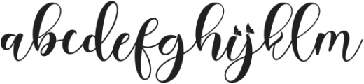 Beautiful Agatha otf (400) Font LOWERCASE