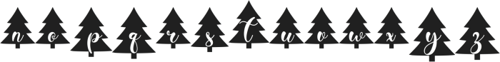 Beautiful Christmas Tree ttf (400) Font LOWERCASE