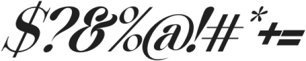 Beautiful Comethrue Bold Condensed Italic otf (700) Font OTHER CHARS