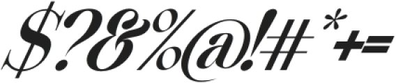 Beautiful Comethrue Bold Ultra Condensed Italic otf (700) Font OTHER CHARS