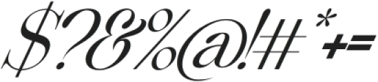 Beautiful Comethrue Regular Ultra Condensed Italic otf (900) Font OTHER CHARS