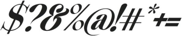 Beautiful Comethrue Ultra Bold Condensed Italic otf (700) Font OTHER CHARS