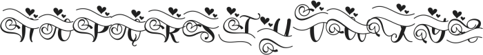 Beautiful Lovely Monogram Style ttf (400) Font UPPERCASE