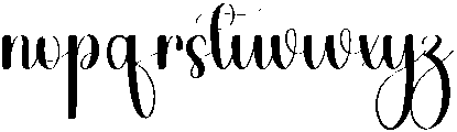 Beautiful Regular otf (400) Font LOWERCASE